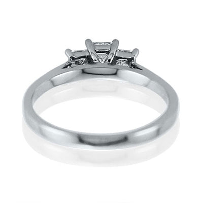 Steffans Princess Cut Diamond Claw Set 3 Stone Platinum Engagement Ring (0.55ct) - Steffans Jewellers