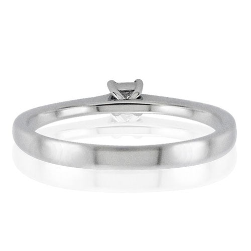 Steffans Princess Cut Diamond, Platinum Solitaire Engagement Ring with Micro Set Diamond Tapered Shoulders (0.25ct) - Steffans Jewellers