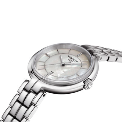 Tissot Flamingo Ladies Watch with White Mother of Pearl (Silver)