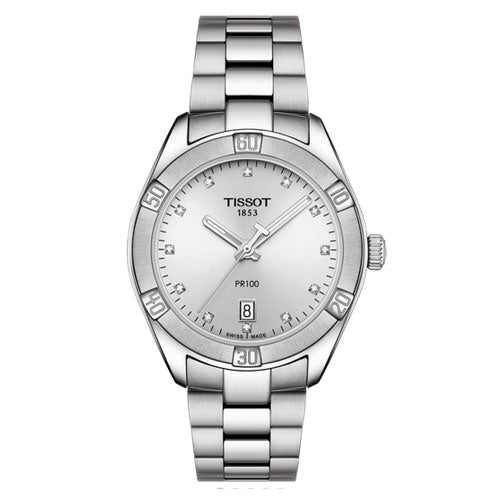 Tissot PR 100 Sport Chic Ladies Watch Set with Diamonds (Silver)