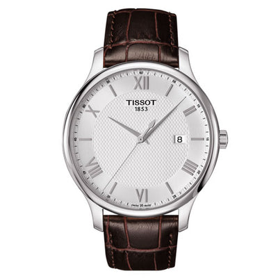 Tissot Tradition Gents Watch (White/Silver/Brown)