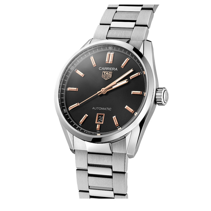 TAG Heuer Carerra Black & Rose Gold 39mm Dial Automatic Men&
