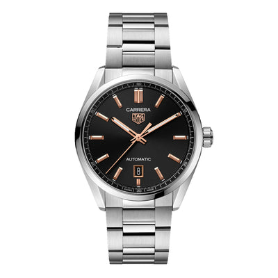 TAG Heuer Carerra Black & Rose Gold 39mm Dial Automatic Men's Watch